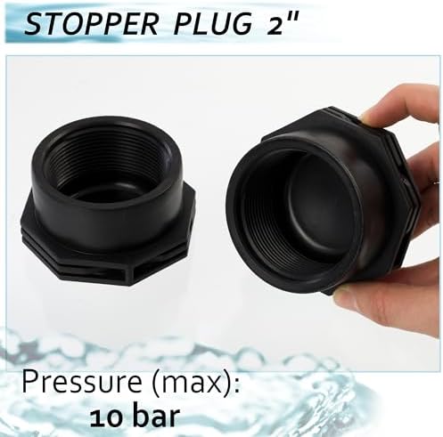 AERZETIX - C75029 - Set mit 2 Kappen innengewinde 2" zum aufschrauben für tropfsystem der bewässerungsleitung - maximaler druck 10 bar - aus polyethylen - bewässerungskappen kreislaufanschluss - Görsel 3