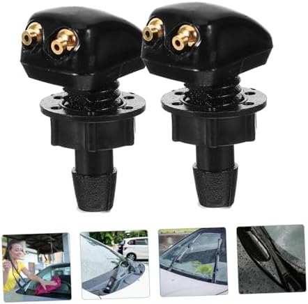 OUNONA 2 Stück Auto Wischerdüse Kfz Teile Scheibenwascher Teile Auto Scheibenwaschdüse Scheibenwaschdüsen Set Frontscheibenwaschdüse Nylon Schwarz - Görsel 6