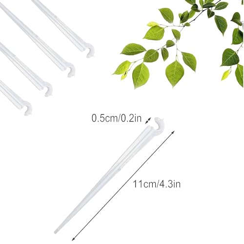 QIUMING 100 adet Micro Drip System bahçe sulama sistemi, bahçe pantolonu, zemin çapası, mikro damla, boru tutucu, bahçe mikro damlatma, 4/7 boru, mikro sprey, damla sulama (beyaz) - Görsel 2
