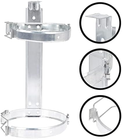 Alipis Wandhalterung Feuerl?scherhalterung Universal- Feuerl?scherhalterung Schnellverschluss- Wandhaken zum Aufh?ngen für Heimbüro Schule Auto Fahrzeug Silber 5 Kg Metallständer - Görsel 5