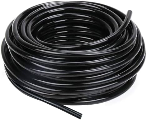 15.2 m 1/4 Blank Dosiertropfer (ca.15m) schwarz (ID0.40.6 cm, OD0.71.1 cm) Bewässerungsleitung, geeignet für kleine Gartenbewässerungssysteme, Hydrokultur, Sprühschläuche