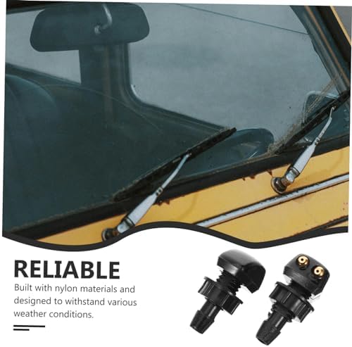 OUNONA 2 Stück Auto Wischerdüse Kfz Teile Scheibenwascher Teile Auto Scheibenwaschdüse Scheibenwaschdüsen Set Frontscheibenwaschdüse Nylon Schwarz - Görsel 7