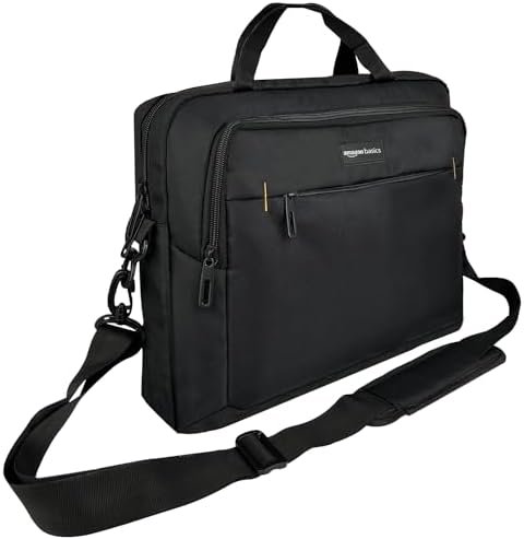Amazon Basics 15.6-Inch Laptop Computer and Tablet Shoulder Bag Carrying Case,1 Pack , Black - Görsel 2