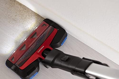 Philips XC7043/01 SpeedPro Max Kablosuz Şarjlı Dik Süpürge, PowerCyclone 8, PowerBlade Dijital Motor ve Üçlü Filtrasyon Sistemi İçerir, Kırmızı - Görsel 2