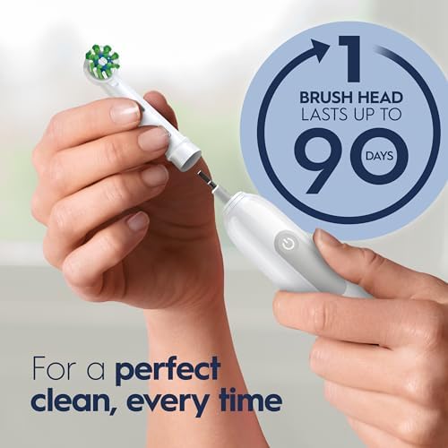 Oral-B Pro 1000 CrossAction Electric Toothbrush, Black and White, 2 Count - Görsel 5