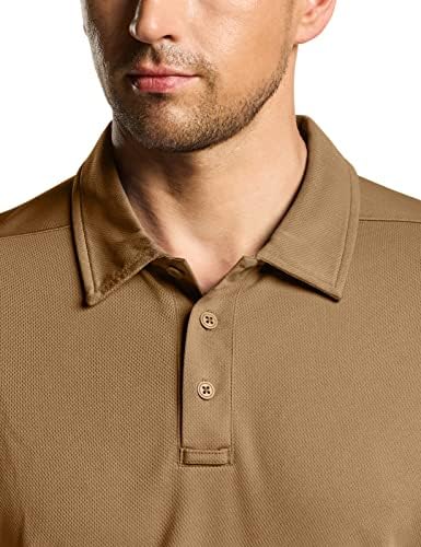 CQR Men's Polo Shirt, Long Sleeve Tactical Shirts, Outdoor UPF 50+ Pique Shirt, Dry Fit Lightweight Golf Shirts - Görsel 5