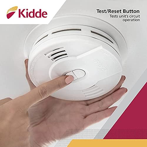 Kidde Smoke Detector, 10-Year Battery, LED Indicators, Replacement Alert, Test-Reset Button, 2 Pack - Görsel 6