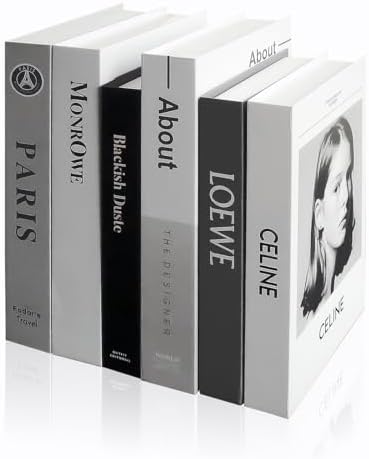 6 Pcs Decor Books for House Faux Book Fashion Modern Fake Book for Decoration Decorative Book for Home Decor Aesthetic Living Room Decor Entryway Coffee Table Book Shelf Decor (No.3 Set) - Görsel 1