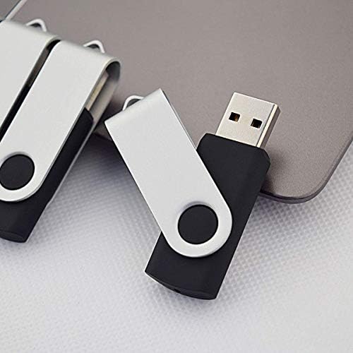 Aiibe 5 Pack 64GB USB Flash Drive 64 GB Flash Drives Thumb Drive Swivel USB Stick USB 2.0 Pen Drive (64G, 5 Mixed Colors Black Red Yellow White Purple) - Görsel 2