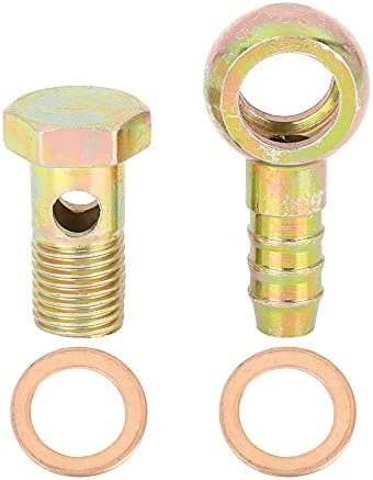 X AUTOHAUX İçi boş vida 14 mm motosiklet freni banjo içi boş vida bağlantı parçaları cıvata yıkama kiti M14x1,5 - Görsel 1