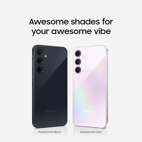 SAMSUNG Galaxy A35 5G A Series Cell Phone, 128GB Unlocked Android Smartphone, AMOLED Display, Advanced Triple Camera System, Expandable Storage, Rugged Design, US Version, 2024, Awesome Navy - Görsel 2