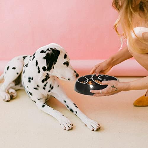 Thumberly Slow Feeder Dog Bowl, Anti-chocking Healthy Neater Eating Bloat Stop Release Boredom Anxiety for Small Medium Dogs Melmaine Food Grade Interactive Basketball Puzzle Maze Bowl 2 Cups - Görsel 7