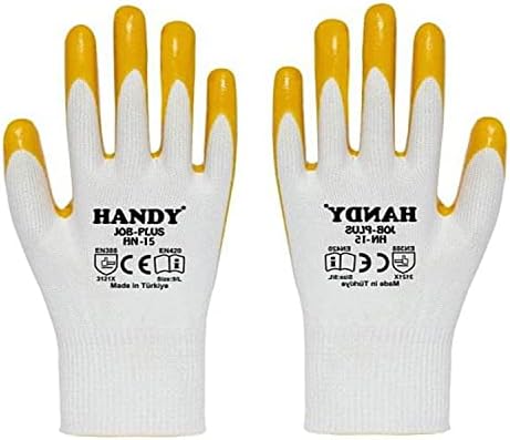 Handy Hn-15 Nitril Kaplama İş Eldiveni Sanayi İnşaat Usta Eldiven 10/XL (1 ÇİFT)