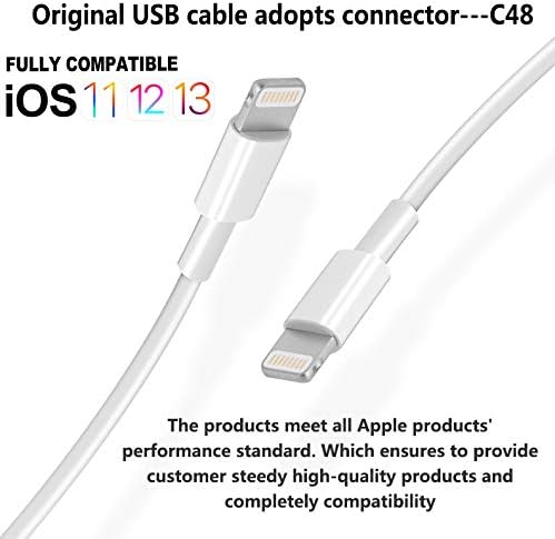 4Pack Original [Apple MFi Certified] Charger Lightning to USB Charging Cable Cord Compatible iPhone 14/13/12/11 Pro/11/XS MAX/XR/8/7/6s Plus,iPad Pro/Air/Mini,iPod Touch - Görsel 4