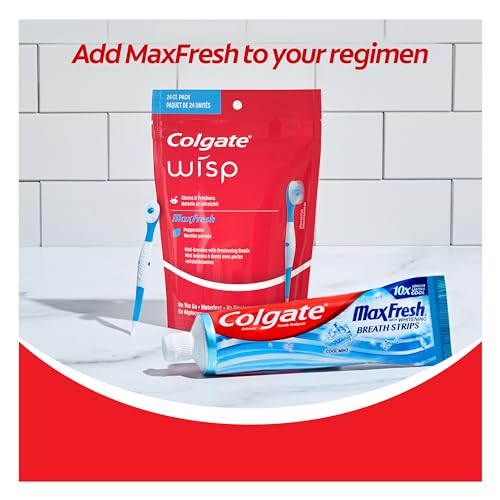 Colgate Max Fresh Wisp Disposable Mini Travel Toothbrushes, Peppermint, 24 Count (Pack of 4) - Görsel 6