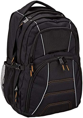 Amazon Basics Laptop Backpack Fits Up to 17-Inch Laptops, Black - Görsel 1
