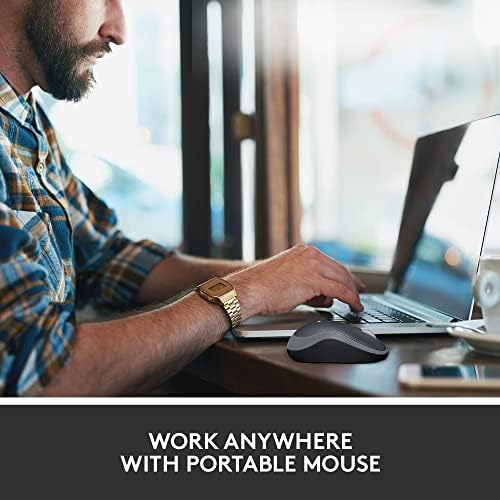 Logitech M185 Wireless Mouse, 2.4GHz with USB Mini Receiver, 12-Month Battery Life, 1000 DPI Optical Tracking, Ambidextrous PC/Mac/Laptop - Swift Gray - Görsel 3