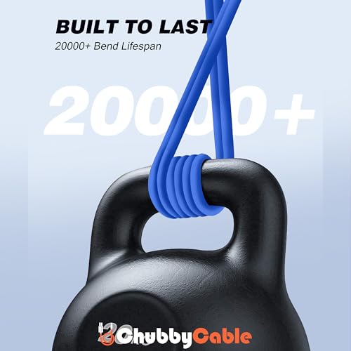 chubbycable Chubby 2.0 Fast Charging Cable Durable Soft Silicone USB C Cable 240W Extra Thick Phone Charger Cord Data Transfer Type C Cable, Green, Type-C to Type-C, 6.6 FT - Görsel 4