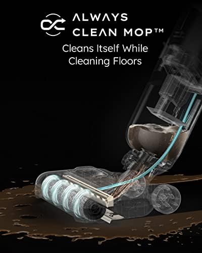 Anker eufy Clean Mach V1 Ultra, Moplu Buharlı Şarjlı Üçlü Dikey Kablosuz Süpürge, Sulu Ozon ile 99.9% Mikrop Temizleme, Otomatik Kendini Temizler, TÜV Rheinland Sertifikalı, Siyah - Görsel 5