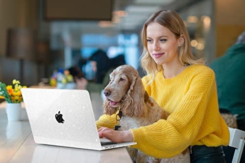 MEEgoodo Glitter Case for MacBook Air 13.6 inch Case 2022 Released A2681 with M2 Chip, Laptop Hard Shell Cases with Keyboard Cover & Camera Cover Compatible with 13.6" MacBook Air Case, Star Clear - Görsel 7