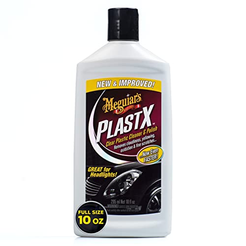 Meguiar's PlastX Clear Plastic Cleaner and Polish - Revive Cloudy Plastics, Hazy Plastics, and Lightly Scratched Plastics and Restore Clarity - 10 Oz - Görsel 1