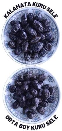 EGEYE DÖNÜŞ Çok Az Tuzlu Kalamata İri Boy Kuru Sele Siyah Zeytin (Palamut-Jumbo-Extra Boy Eşek Zeytin) - 1 Kg. - Görsel 4