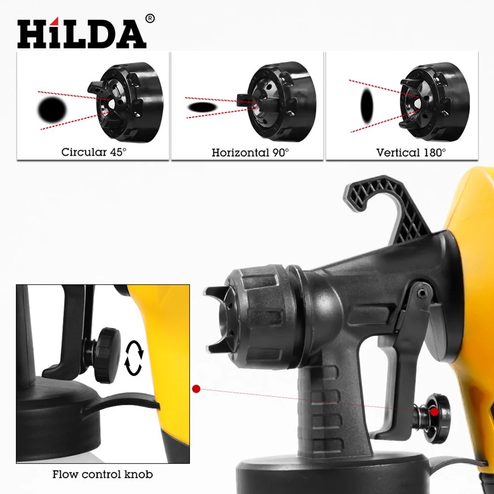 500W Electric Paint Spraying Machine 800ml Large Capacity Paint Bottle Detachable Multifunctional High Pressure Paint Spray Gun - Görsel 3