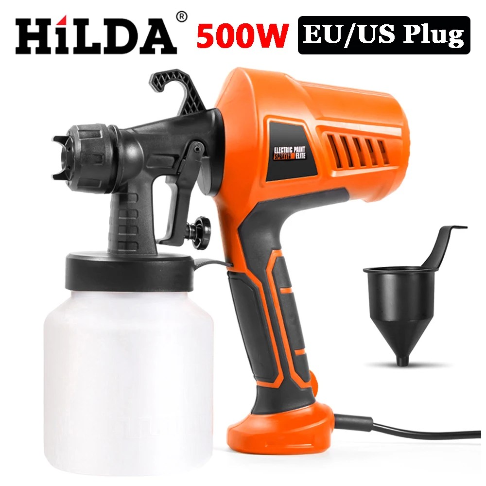 500W Electric Paint Spraying Machine 800ml Large Capacity Paint Bottle Detachable Multifunctional High Pressure Paint Spray Gun - Görsel 1