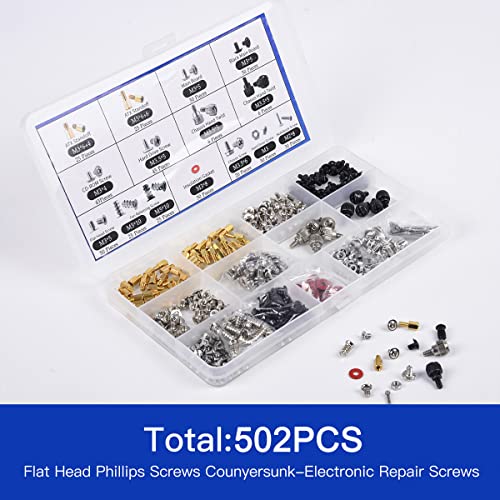 502PC Computer Motherboard Screws Kit, Motherboard Standoffs Screws for Universal HDD Hard Drive, SSD, PC Case, PC Fan, Power Supply, Graphics, CD-ROM, ATX Case, for DIY PC Installation & Repair - Görsel 6