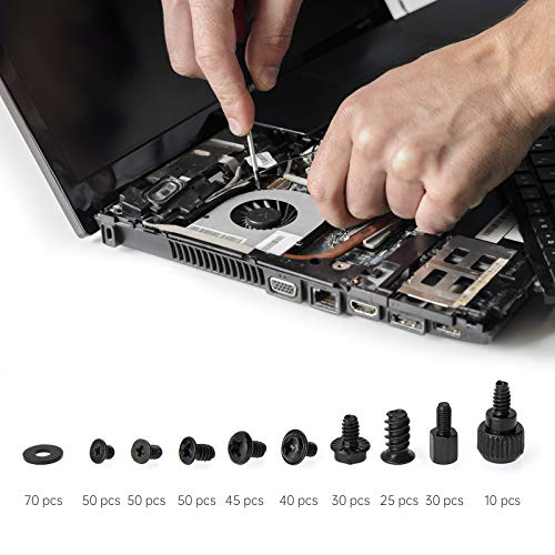 400Pcs Computer Screws Standoffs Kit SSD Screw for Universal Motherboard PC Computer Case Screw Fan CD-ROM with Screwdriver - Görsel 3
