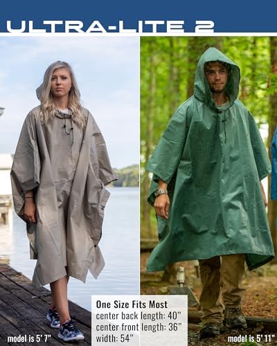 FROGG TOGGS Ultra-lite2 Waterproof, Breathable Rain Poncho, Adult and Youth Sizes - Görsel 6