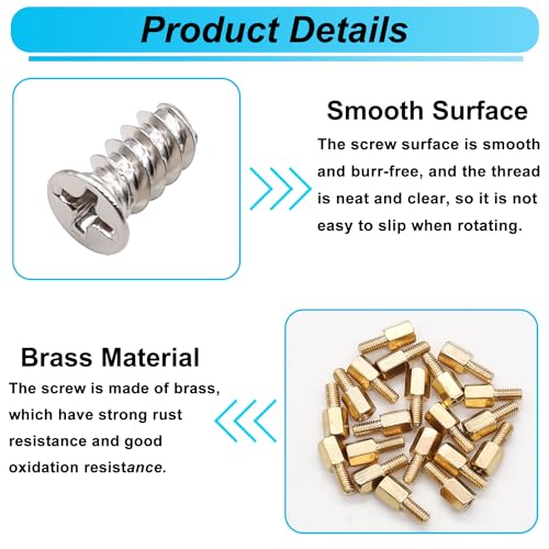 502PCS Computer Screws Assortment Kit, Motherboard Standoffs Screws PC Screws for PC Fan, PC Case, HDD Hard Drive, Laptop, SSD, CD-ROM, Used for DIY Installation & Repair of Computer Parts - Görsel 3