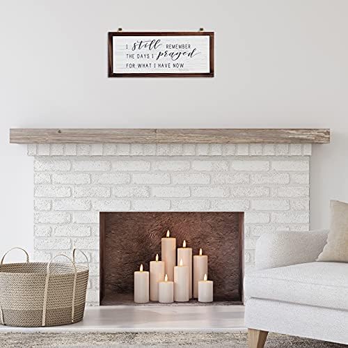 I Still Remember The Days I Prayed for What I Have Now Rustic Wood Wall Sign Hanging Wood Sign Retro Vintage Home Decor Wooden Farmhouse Plaque for Garden Home Farmhouse (White Background) - Görsel 5