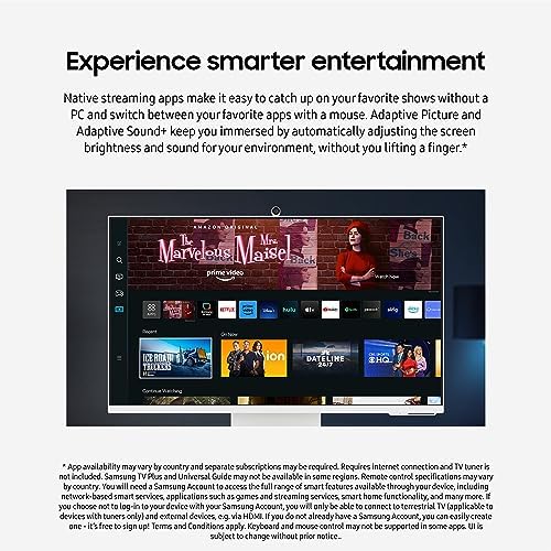 SAMSUNG 27" M80C UHD HDR Smart Computer Monitor Screen with Streaming-TV, Slimfit-Camera Included, Wireless Remote PC Access, Alexa Built-in (LS27CM80GUNXZA), Spring Green - Görsel 3