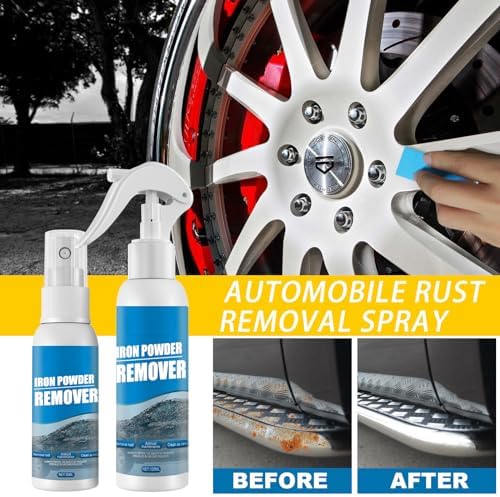 2Pack Car Rust Remover Spray, Iron Powder Remover - Multipurpose Rust Remover, Rustout Instant Remover Spray, Car Care Cleaning Rust Remover for Metal Parts - Görsel 6