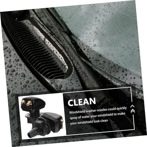 OUNONA 2 Stück Auto Wischerdüse Kfz Teile Scheibenwascher Teile Auto Scheibenwaschdüse Scheibenwaschdüsen Set Frontscheibenwaschdüse Nylon Schwarz - Görsel 2