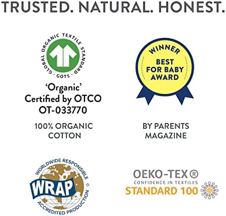HonestBaby Multipack Short Sleeve T-Shirt Tee 100% Organic Cotton Infant Baby, Toddler, Little Kids Boys, Girls, Unisex - Görsel 6