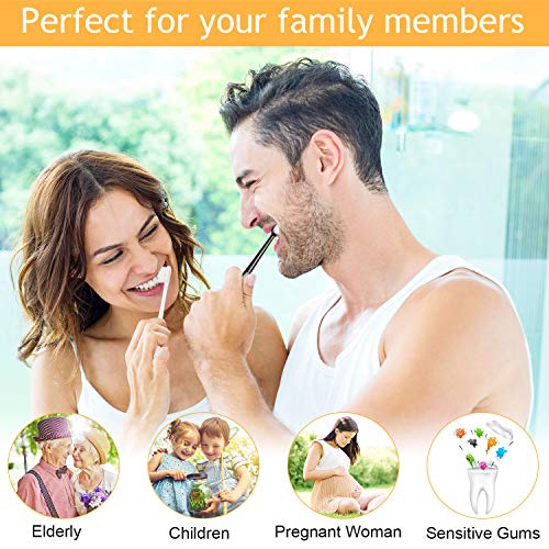 Adult Extra Soft Toothbrush with 20000 Soft Bristles, (Pack of 6) Micro Nano Manual Toothbrushes for Protect Sensitive Gums, Black/White - Görsel 7