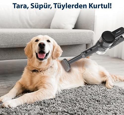 BLAUPUNKT Blaupunkt A30T Şarjlı Vacumaster Kablosuz Dikey Süpürge 300W Gri - Görsel 7
