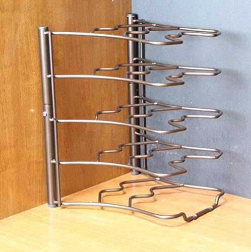 Deco Brothers Pan Organizer Rack for Kitchen Cabinet and Counter, Bronze - Görsel 5
