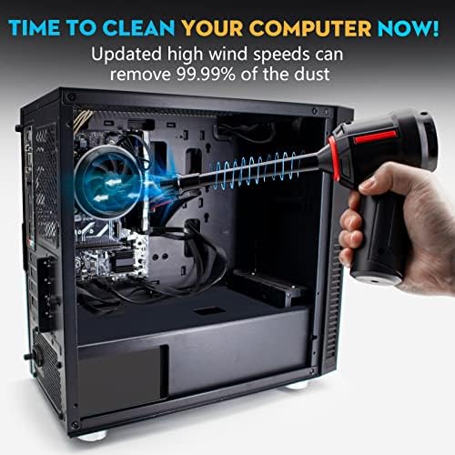 PeroBuno 3-in-1 Computer Vacuum Cleaner - Air Duster - for Keyboard Cleaning - Cordless Canned Air - Powerful 45000RPM - Energy-Efficient - Compressed Air - Görsel 4