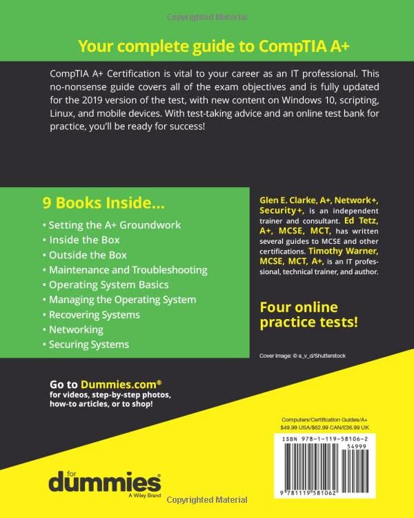 CompTIA A+ Certification All-in-One For Dummies (For Dummies (Computer/Tech)) - Görsel 2