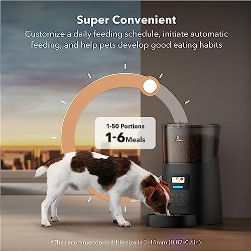 PETLIBRO Automatic Dog Feeder 6L Auto Dry Food Dispenser for Large Breed with Lock Lid for Naughty Pet, Timed Cat Feeder Low Food LED Indication with Anti-Clog Design Up to 50 Portion & 6 Meals Daily - Görsel 3