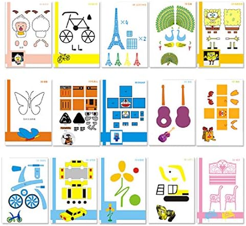 20 Sheets 3D Printer Drawing Molds Paper Stencils for 3D Printing Pen, 40 Patterns and a Clear Plate Set - Görsel 1