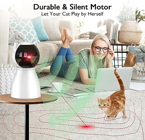 Valonii Cat Toys [2023 Newly Upgraded] Real Random Trajectory Rechargeable Motion Activated Cat Laser Toy Automatic,Interactive Cat Toys for Indoor Cats/Kitten/Dogs - Görsel 6