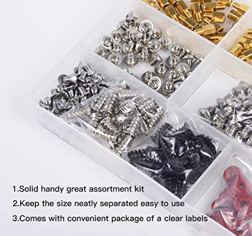 502PC Computer Motherboard Screws Kit, Motherboard Standoffs Screws for Universal HDD Hard Drive, SSD, PC Case, PC Fan, Power Supply, Graphics, CD-ROM, ATX Case, for DIY PC Installation & Repair - Görsel 5