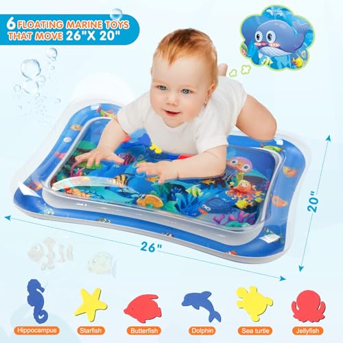 Infinno Inflatable Tummy Time Mat Premium Baby Water Play Mat for Infants and Toddlers Baby Toys for 3 to 24 Months, Strengthen Your Baby's Muscles, Portable - Görsel 4