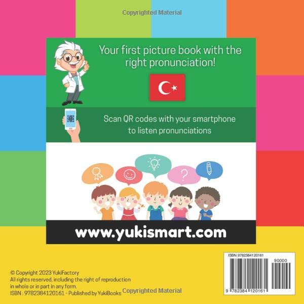 100 first words in turkish Bilingual picture book for kids: english / turkish with pronunciations (Learn Turkish) - Görsel 2