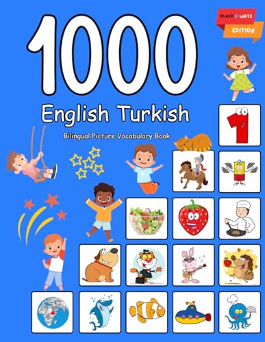 1000 English Turkish Bilingual Picture Vocabulary Book My first hundred basic words - Görsel 1