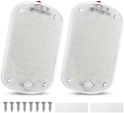 Thlevel 60 LED iç aydınlatma 12 V-85 V 8 W iç mekan lambası, ON/OFF şalterli, otomobil, kamyon, karavan için, 2 adet